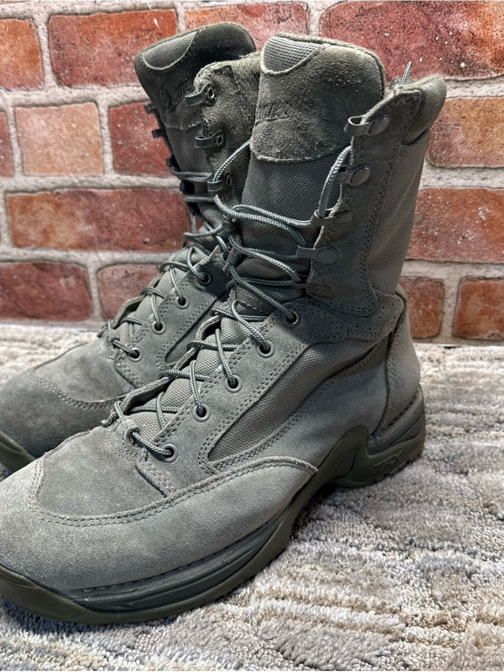 Danner USAF TFX 26115 Mens Green Wide Suede Lace Up Tactical Boots 10 D